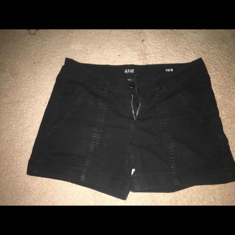Black jean shorts